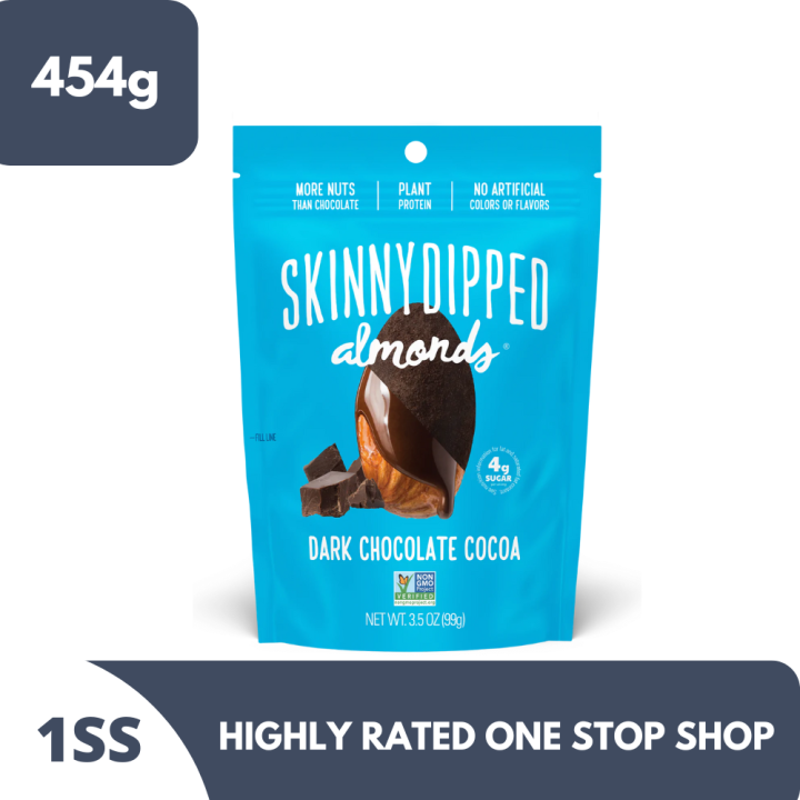 Skinny Dipped Almonds Dark Chocolate Cocoa 454g Lazada PH