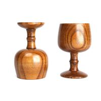 【CW】☑❣✜  Wood Wine Cup Goblet Glass Hand-made 12x7cm Anti-fall Gadgets