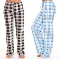 Womens Loose Pants Lady Grid Printed Pant 2023 Spring Autumn Femal High Street Trousers Cotton Clothing