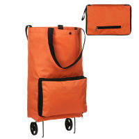 Portable Wheeled Bag High Capacity Supermarket Folding Shopping Bag Trolley Cart Handle Bag SNO88