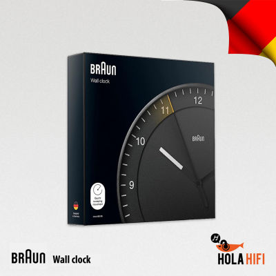 Braun Classic Mixed Analogue Wall Clock - Black นาฬิกาชนิดแขวนตกแต่งภายในบ้าน