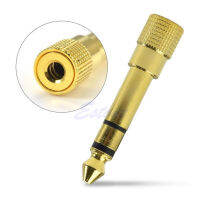 Gold Audio หญิง 6.3 มม. 1/4 "ชายถึง 3.5 มม. 1/8" ตัวแปลงอะแดปเตอร์ปลั๊กสเตอริโอ