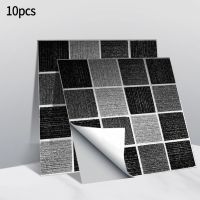 10pcs 3D Mosaic Crystal Tile Stickers DIY Waterproof Self-Adhesive Wall Stickers Kitchen Bathroom Bedroom Home Decor Wall Decals Wall Stickers  Decals