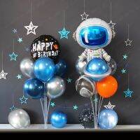 （koko party supplies）11ชิ้น OuterBalloon StandTable ผู้ถือบอลลูนนักบินอวกาศ RocketTheme ตกแต่งงานเลี้ยงวันเกิดทารกฝักบัว