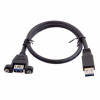 Xiwai super speed USB 3.0 panel mount Cable female To Male A M F extension cable 0.5m