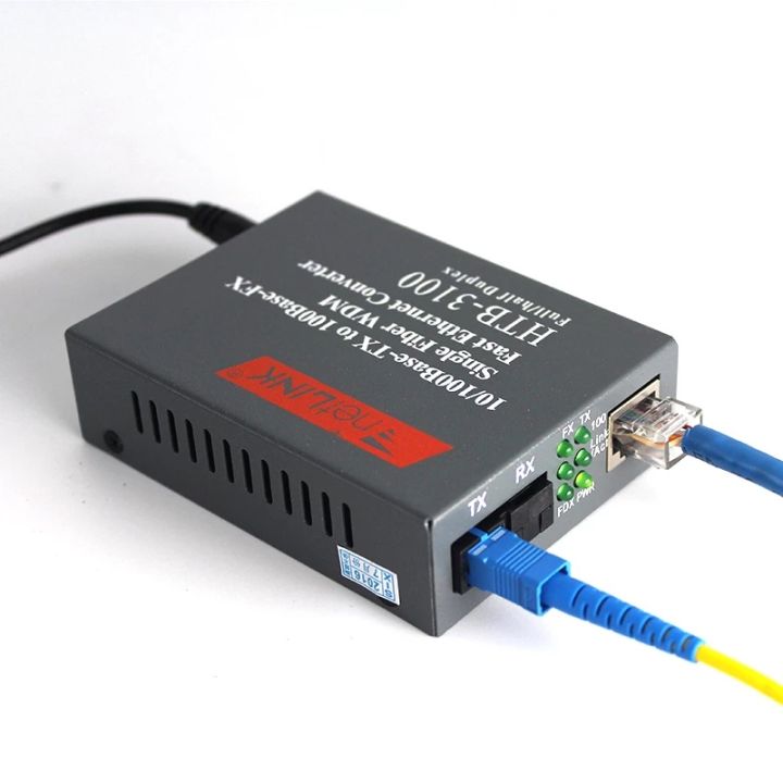 ส่งไวจากไทย-media-converter-htb-3100-a-b-netlink-10-100m-rj45-optical-ไฟเบอร์ออปติก-คอนเวอร์เตอร์ไฟเบอร์ออปติก-media-converter-โหมดเดียวอุปกรณ์ปรับได้-มีเดีย-คอนเวอร์เตอร์