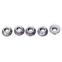 25 Pcs 304 Stainless Steel Serrated Flange Metric Hex Lock Nuts M6