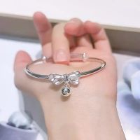 And S999 solid sterling silver bracelet female students clovers for girlfriends mom money