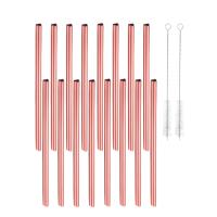 Reusable Straws Stainless Steel Drinking Straws Heart Shaped with 2 Cleaning Brushes