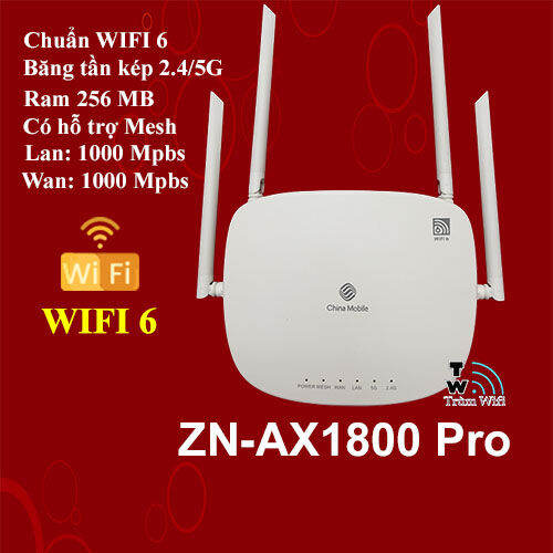 Router Wifi 6 Zn-Ax1800 Pro,Có Mesh,Ac1800,Wifi Dual Band 2 Băng Tần,4  Râu,Cực Mạnh Và Ổn Định,Đã Qua Sử Dụng | Lazada.Vn