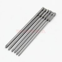 【cw】 RIESBA 6pcs 1/4 inch S2 alloy steel 150mm Magnetic Screwdriver Bits Set PH1 PH2 【hot】 !