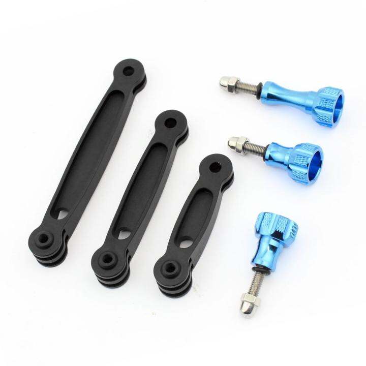 เสาต่อขยายแขน-dudukan-helm-อลูมิเนียม-cnc-3ทาง-สกรู-selfie-สำหรับ-gopro-9-11-10-sjcam-เหมาะสำหรับ-xiaomi-yi-4k-go-pro