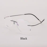 BCLEAR Titanium Rimless Fashion Designer Eyeglasses Optical Glasses Frame Men and Women Eyewear Lightweight Flexible Spectacle