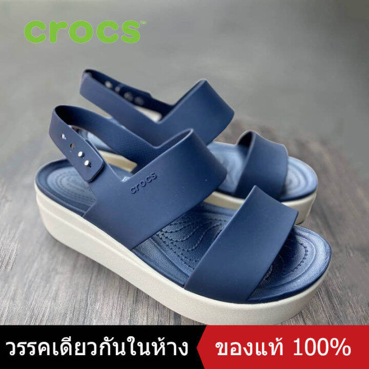 ของแท้พิเศษ-crocs-brooklyn-low-mens-and-womens-sports-sandals-รองเท้าส้นสูงผู้หญิง-the-same-style-in-the-mall