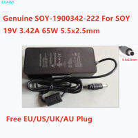 ของแท้ SOY SOY-1900342-222 19V 3.42A 65W 5.5X2.5Mm AC Adapter สำหรับจอภาพแล็ปท็อป Power Supply Charger