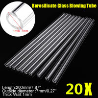 20Pcs 200Mm OD 7Mm 1Mm หนา Borosilicate แก้วหลอดเป่าห้องปฏิบัติการในโรงเรียนใช้กวน Stirrer ห้องปฏิบัติการแก้ว Buret