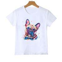 COD DSFERGWETERW Watercolor Bowtie Frenchie/Boxer/Doberman/Husky/Jack Russel/Retriever/Retriever dog print t-shirt for boy and girls kids clothes