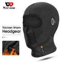 WEST BIKING Bike Winter Headwear Cycling Outdoor Sports Breathable Balaclava With Glasses Hole Bicycle Warm Camping Skiing Cap