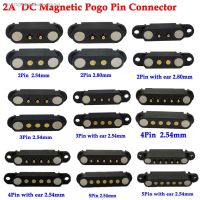 ﹊۩ 1-10sets 2A DC Magnetic Pogo Pin Connector 2Pin 3Pin 4Pin 5Pin Pogopin Male Female Spring Loaded DC Power Socket 2P 3P 4P 5P