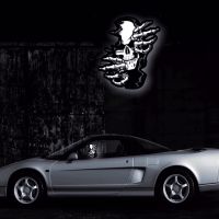 Skull Horror Glow Panel Light Emitting Window Racing Car Sticker Windshield Decorative LED Light Accessories