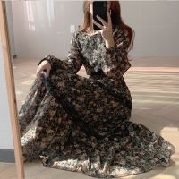 ✁ Chiffon Midi Dresses Sleeves 2019 Korean Womens Chiffon Dress - Vintage Dress Women - Aliexpress