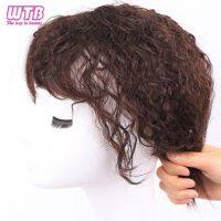 WTB Synthetic Curly Hair Bangs Top Of Head Replacement Invisible Hair Extension with Bangs Cover the White Hair Hairpiece Wig  Hair Extensions  Pads