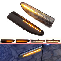 2023Wholesale2pcs สีเหลืองอำพันสำหรับจากัวร์ X-Type 2002 2003 2004-2009รถ LED แบบไดนามิกเลี้ยวไฟเครื่องหมายด้านข้างพิทักษ์ไฟกระพริบตัวบ่งชี้ LampHotsales