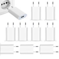 T017อะแดปเตอร์เครื่องชาร์จติดผนัง USB 5V 1A 10ชิ้นสำหรับโทรศัพท์ iPhone