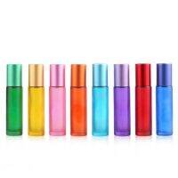 【YF】△✆✺  1pcs 10ml Colorful Perfume Roll on Bottle with Glass/Metal Spray Dropper  Vials Thin