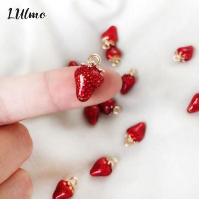 Fashion Drop Of Oil Strawberry Charms For Women Earrings DIY Making  Accessories Handmade Enamel Fruit Charms Alloy Lovely Gift DIY accessories and ot