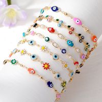 【hot】►☢✹  Turkish Evil Hamsa Hand Beads Boho Adjustable Anklet Chain Wedding Jewelry