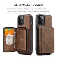 ♂ Magnetic Removable zipper Wallet Card Cover Back Case For iPhone 13 12 11 Pro Max mini XS MAX XR 7 8 Plus se 2020