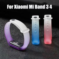 ஐ Pasek do zegarków dla Xiaomi Mi Band 3 4 pasek gradientowy kolor wymiana bransoletka dla Miband 3 4 Sport pasek na rękę akcesoria