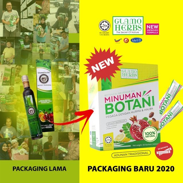 (ready Stock + Freegift) Jus Botani Glamo Herb Original 