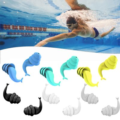 ✖☈ 1/2Pairs Silicone Earplugs Water Sports Swimming Ear Plug With 3 Layers Ear Protector Canceling Noise Silicone Earplugs Ear Plug