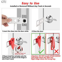 GTU ล็อกประตูรักษาความปลอดภัยเกอร์ป้องกันการโจรกรรมล็อคประตูพิเศษจากภายในเพื่อความปลอดภัยและความเป็นส่วนตัวเพิ่มเติม