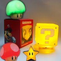 ?【 Readystock】 + Gratis Ongkir?ไฟกลางคืนเกม Super Mario Bros ภาพอนิเมะโคมไฟชาร์จ USB มาริโอไฟกลางคืนไฟ LED กลางคืนของขวัญวันเกิดเด็กโคมไฟโต๊ะสำหรับห้องนอน