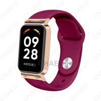 2in1 สายรัดข้อมือ พร้อมเคส แบบเปลี่ยน สําหรับ Redmi Smart band 2 Xiaomi Mi band 7 pro 【QYUE】