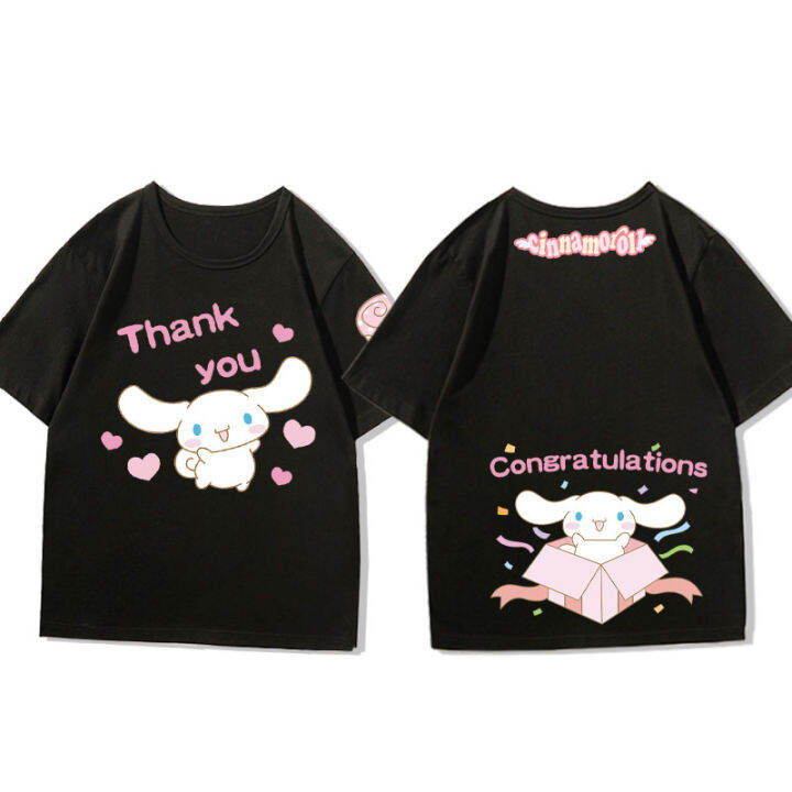 การ์ตูนสุนัขอบเชยน่ารักเสื้อยืดฤดูร้อนแขนสั้น-sanrio-อะนิเมะชื่อร่วม