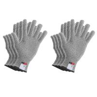 【CW】 ABGZ 4 Pairs Cut Resistant Gloves Food Grade Level 5 Hand ProtectionKitchen Oyster Shucking(Large)