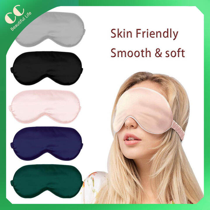 100 3D Natural Silk Soft Eye Sleep Mask Sleeping EyeMask Lazada PH