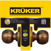 (ส่งฟรี) KRUKER ลูกบิดประตูห้องทั่วไป -สีทองแดงรมดำ  KKAC3531 ระบบล็อคลูกปืนมาตรฐาน