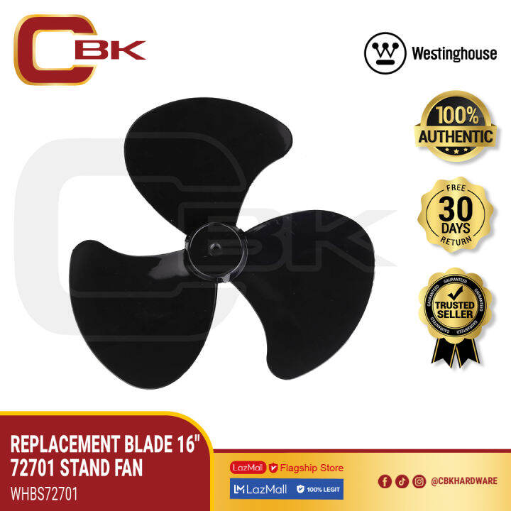WESTINGHOUSE REPLACEMENT FAN BLADES 16" FOR 72701 STAND FAN BLACK