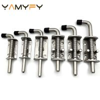 ◆► 1PCS Spring Loaded Latch Metal Security Barrel Bolt Latch Trailer Gate Pin Lock Heavy Duty Tone Spring Latches Door Cabinet Hing