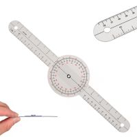 【cw】 360 Degrees Plastic Angle Measuring Tool Transparent Protractor Goniometer Ruler Joint Bend