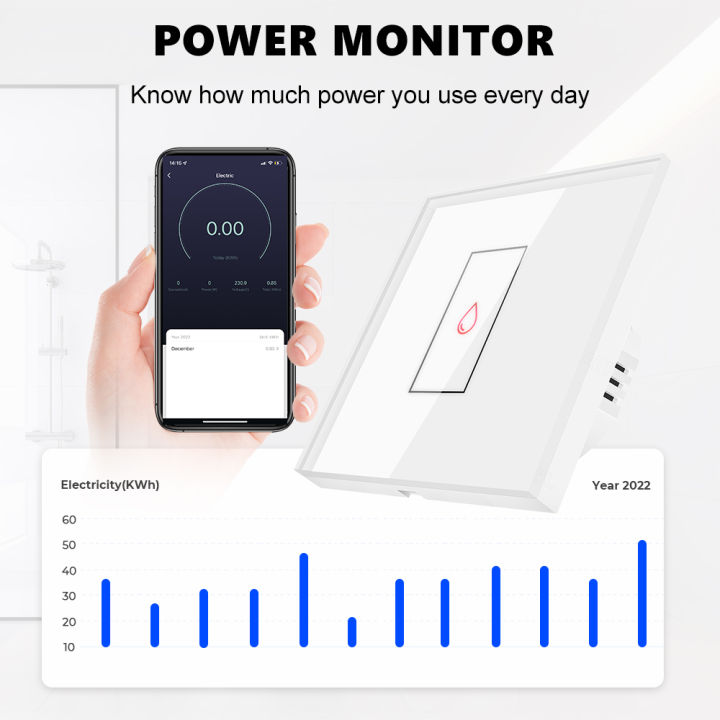 tuya-smart-touch-switch-20a-power-monitor-wifi-เครื่องทำน้ำอุ่นหม้อไอน้ำเครื่องปรับอากาศ-light-timing-eu-wall-สำหรับ-alexa-home