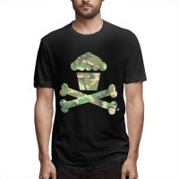 Newest Fashion Johnny Cupcakes Camo Crossbones Ss Medium Black Camo Mens Short Sleeve cotton Graphic gildan Tee Valentines Day gift