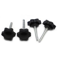 M4 M5 M6 M8 M10 M12 Plastic Handle Screw Plum Hand Tighten Screw Star Shaped Tightening Nuts Bakelite Carbon Steel Knob