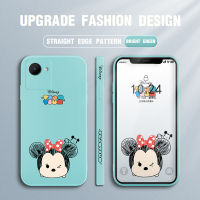 เคสโทรศัพท์ดีไซน์ลายการ์ตูนมินี่เม้าส์น่ารักสำหรับ Realme C30S เคสกล้องคลุมทั้งหมดปลอกซิลิโคนของเหลวรูปแบบขอบสี่เหลี่ยม