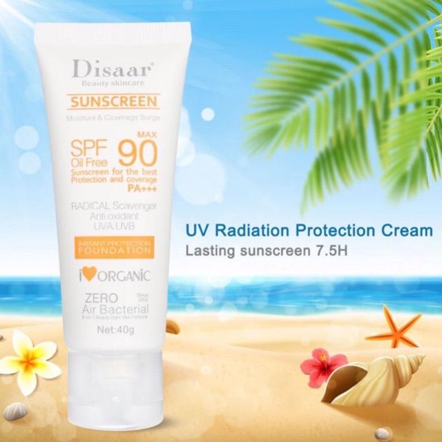 Disaar Sunblock Whiten Cream Waterproof Long Lasting Face Body Skin Spf90 Sunscreen Uv